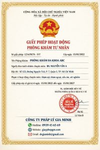 xin giấy phép phòng khám tại long an