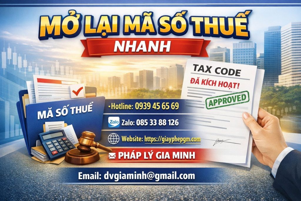 Dịch vụ kích hoạt lại mã số thuế