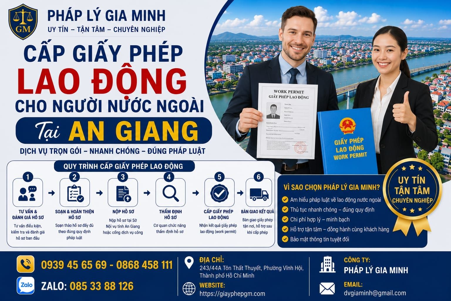 Làm work permit tại An Giang cho người nước ngoài giá rẻ – Giải pháp nhanh gọn, hợp pháp và tối ưu chi phí 9 Cấp giấy phép lao động cho người nước ngoài tại An Giang