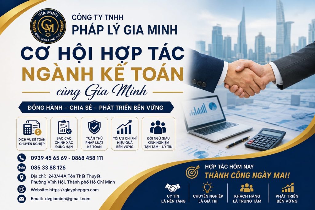 Gia Minh hợp tác dịch vụ kế toán chuyên nghiệp và bền vững 6 Cơ hội hợp tác ngành kế toán cùng Gia Minh