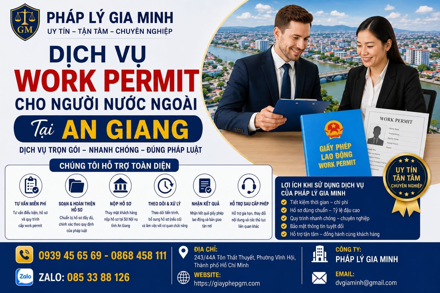 Làm work permit tại An Giang cho người nước ngoài giá rẻ – Giải pháp nhanh gọn, hợp pháp và tối ưu chi phí 2 Dịch vụ work permit cho người nước ngoài tại An Giang