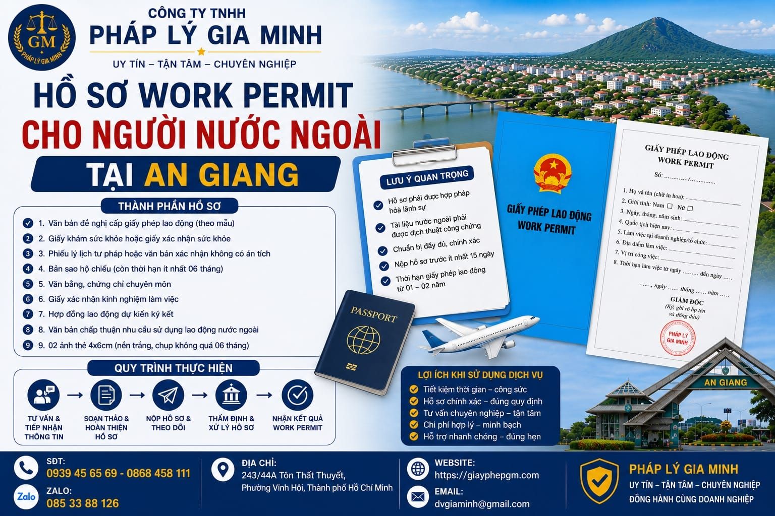 Làm work permit tại An Giang cho người nước ngoài giá rẻ – Giải pháp nhanh gọn, hợp pháp và tối ưu chi phí 5 Hồ sơ work permit cho người nước ngoài tại An Giang