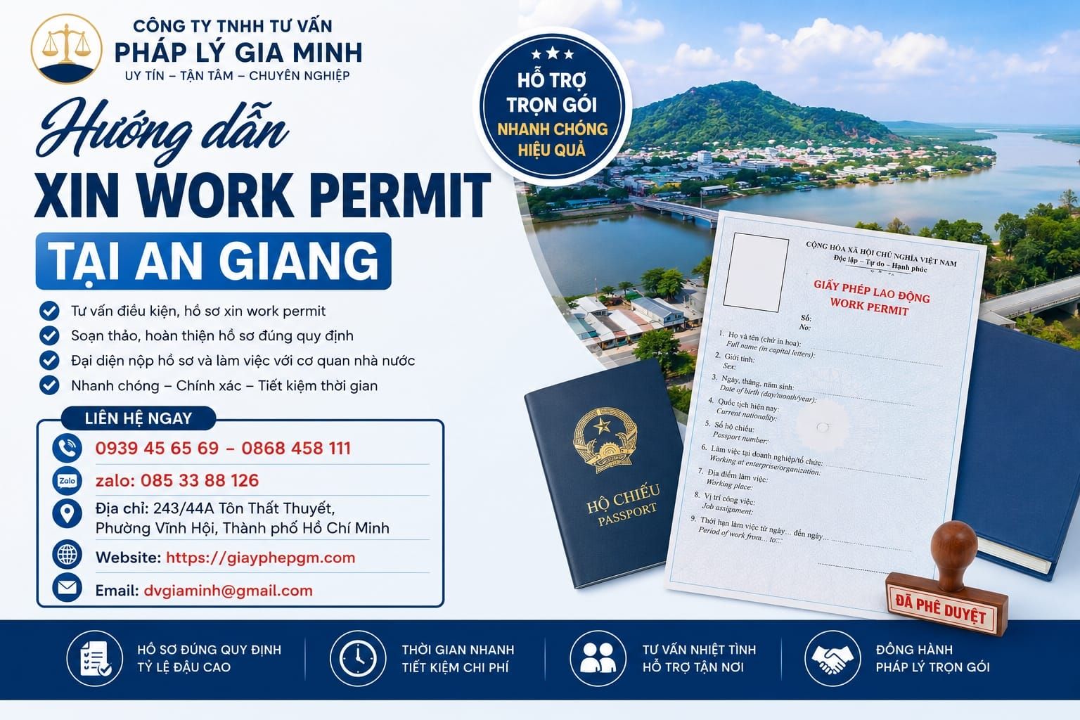 Làm work permit tại An Giang cho người nước ngoài giá rẻ – Giải pháp nhanh gọn, hợp pháp và tối ưu chi phí 8 Hướng dẫn xin work permit tại An Giang
