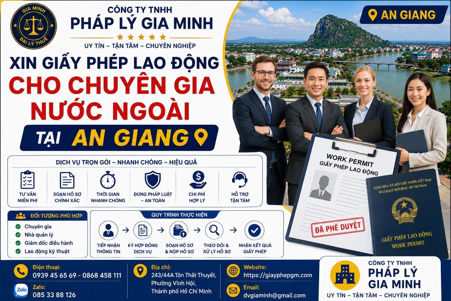 Làm work permit tại An Giang cho người nước ngoài giá rẻ – Giải pháp nhanh gọn, hợp pháp và tối ưu chi phí 3 Xin giấy phép lao động cho chuyên gia nước ngoài tại An Giang