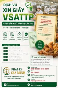 Xin giấy VSATTP cơ sở sản xuất bánh tại Cần Thơ