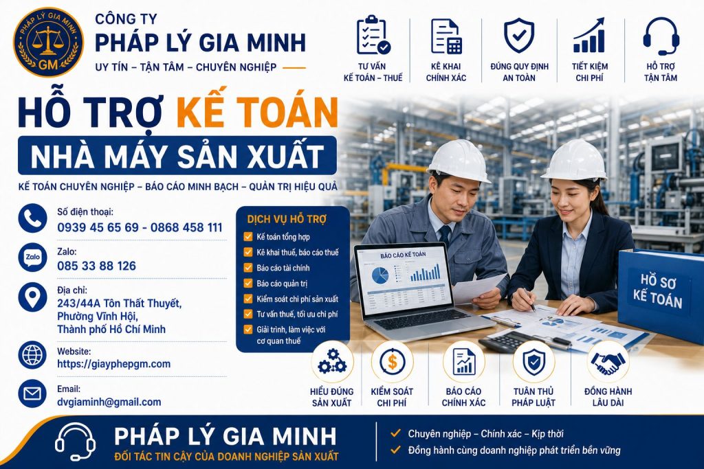 Dịch vụ kế toán cho cơ sở sản xuất tại Lai Châu – Quản trị chi phí hiệu quả, tối ưu lợi nhuận bền vững 3 Hỗ trợ kế toán nhà máy sản xuất