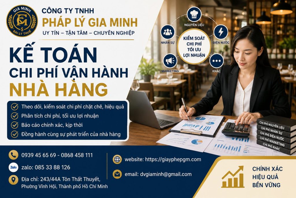 Kế toán chi phí vận hành nhà hàng