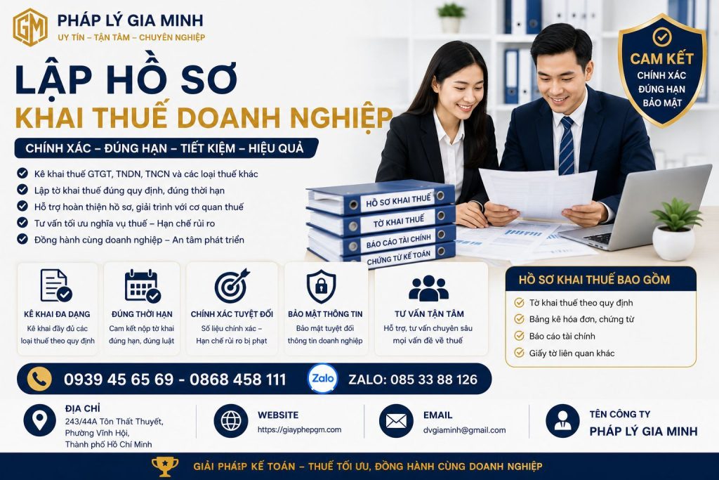 Dịch Vụ Khai Báo Thuế Tại Lai Châu Chuyên Nghiệp – Giải Pháp An Toàn Cho Doanh Nghiệp 1 Lập hồ sơ khai thuế doanh nghiệp