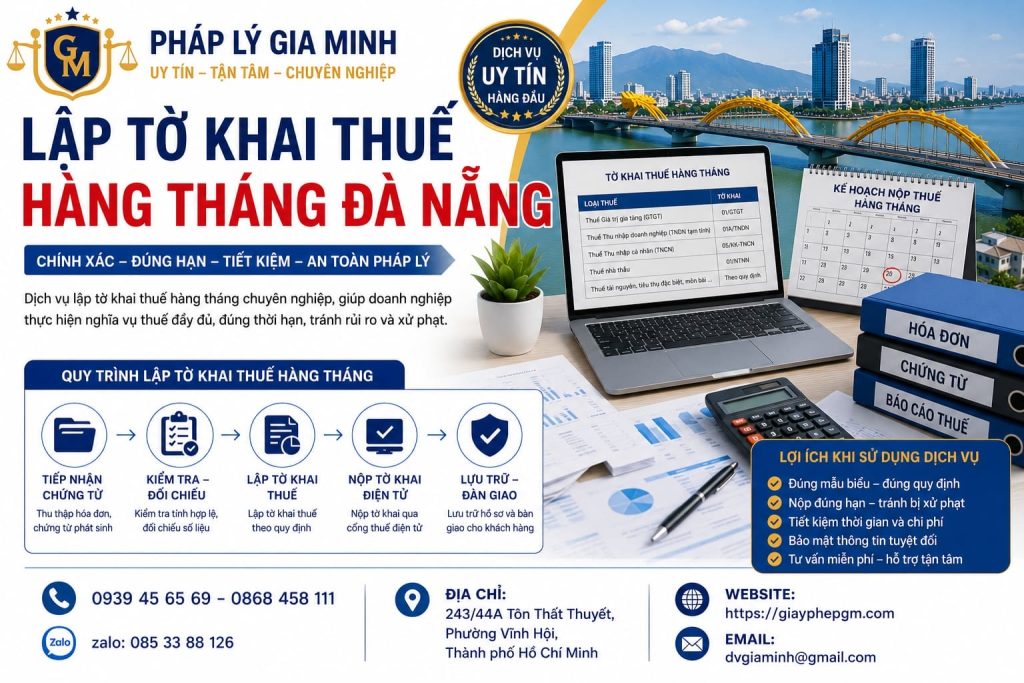 Lập tờ khai thuế hàng tháng Đà Nẵng
