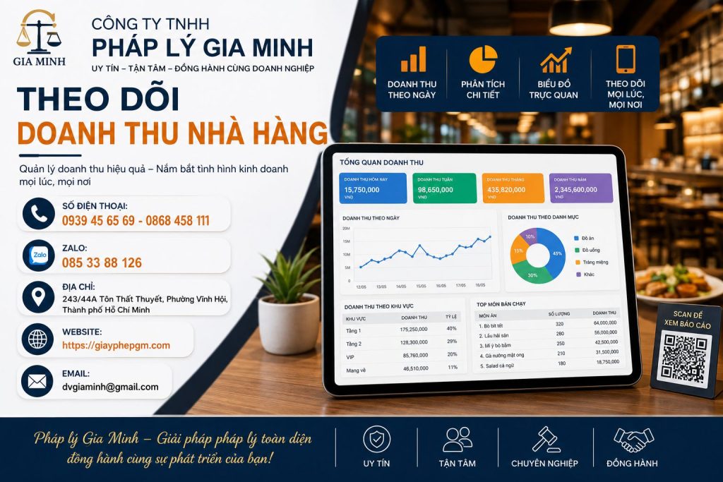Theo dõi doanh thu nhà hàng
