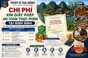 Chi phí xin giấy phép an toàn thực phẩm tại Ninh Bình