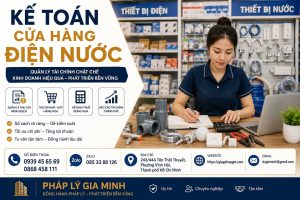 Kế toán cửa hàng điện nước