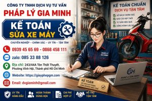 Kế toán sửa xe máy