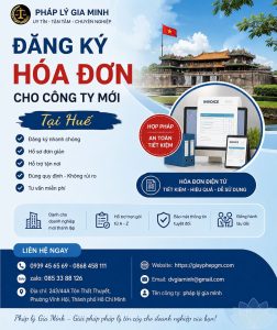 Đăng ký hóa đơn cho công ty mới tại Huế