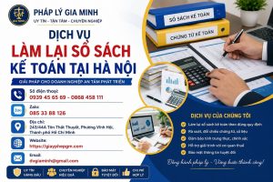 Dịch vụ làm lại sổ sách kế toán tại Hà Nội