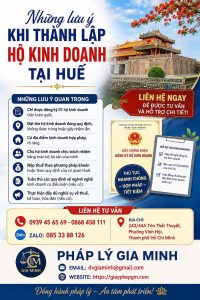 Những lưu ý khi thành lập hộ kinh doanh tại Huế