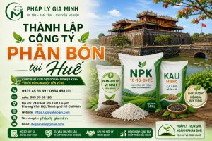 Thành lập công ty phân bón tại Huế