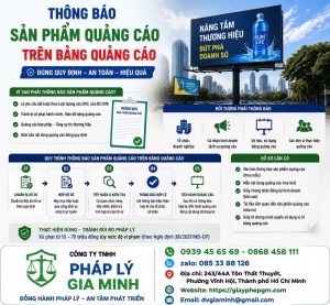 Thông báo sản phẩm quảng cáo trên bảng quảng cáo