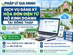 Dịch vụ đăng ký hóa đơn điện tử hộ kinh doanh tại Đồng Tháp