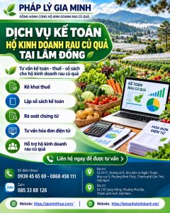 Dịch vụ kế toán hộ kinh doanh rau củ quả tại Lâm Đồng