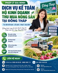 Dịch vụ kế toán hộ kinh doanh thu mua nông sản tại Đồng Tháp