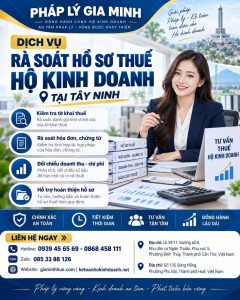Dịch vụ rà soát hồ sơ thuế hộ kinh doanh tại Tây Ninh